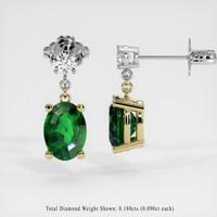 1.46 Ct.Tw. Gemstone Earrings, 14K Yellow & White 2