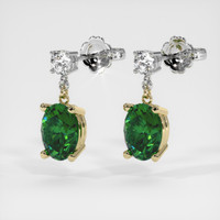 1.46 Ct.Tw. Gemstone Earrings, 14K Yellow & White 3