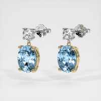 2.95 Ct.Tw. Gemstone Earrings, 18K Yellow & White 3