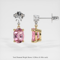 2.06 Ct.Tw. Gemstone Earrings, 18K Yellow & White 2