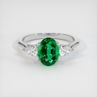 1.16 Ct. Emerald Ring, Platinum 950 1