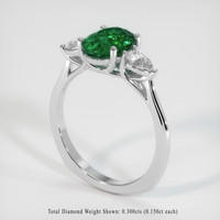 1.16 Ct. Emerald Ring, Platinum 950 2