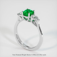 0.94 Ct. Emerald Ring, Platinum 950 2