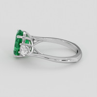 2.43 Ct. Emerald Ring, Platinum 950 4
