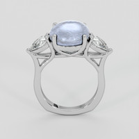 7.83 Ct. Bluish Grey Sapphire Ring, Platinum 950 3
