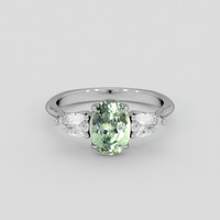 2.53 Ct. Green Sapphire Ring, Platinum 950 1