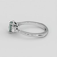 2.33 Ct. Bluish Green Sapphire Ring, Platinum 950 4