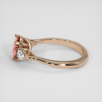 1.57 Ct. Padparadscha Sapphire Ring, 14K Rose Gold 4