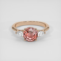 1.57 Ct. Padparadscha Sapphire Ring, 18K Rose Gold 1