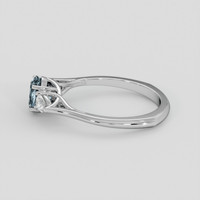 1.22 Ct. Greyish Blue Sapphire Ring, 10K White Gold 4