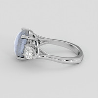 7.83 Ct. Bluish Grey Sapphire Ring, 10K White Gold 4