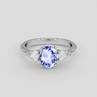 1.89 Ct. Blue Sapphire Ring, 10K White Gold 1