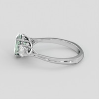 1.64 Ct. Green Sapphire Ring, 14K White Gold 4