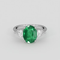 2.43 Ct. Emerald Ring, 18K White Gold 1