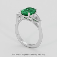 2.43 Ct. Emerald Ring, 18K White Gold 2