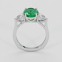 2.43 Ct. Emerald Ring, 18K White Gold 3