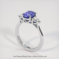 1.72 Ct. Color Change Sapphire Ring, 18K White Gold 2