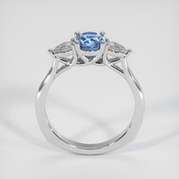 0.58 Ct. Blue Sapphire Ring, 18K White Gold 3