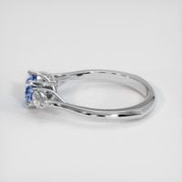 0.58 Ct. Blue Sapphire Ring, 18K White Gold 4