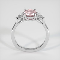 2.05 Ct. Peach Sapphire Ring, 18K White Gold 3