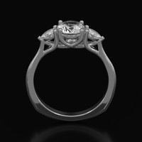 1.03 Ct. Sapphire Ring, 18K White Gold 3