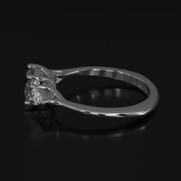 1.03 Ct. Sapphire Ring, 18K White Gold 4
