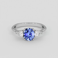 1.09 Ct. Blue Sapphire Ring, 18K White Gold 1