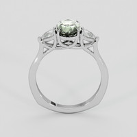 2.13 Ct. Green Sapphire Ring, 18K White Gold 3