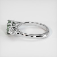 1.26 Ct. Green Sapphire Ring, 18K White Gold 4