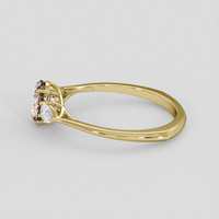 2.05 Ct. Peach Sapphire Ring, 10K Yellow Gold 4