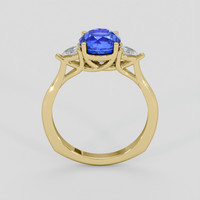 2.29 Ct. Blue Sapphire Ring, 10K Yellow Gold 3
