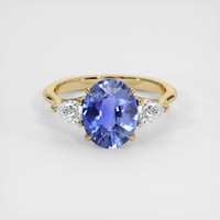 2.43 Ct. Blue Sapphire Ring, 14K Yellow Gold 1