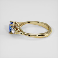 0.80 Ct. Blue Sapphire Ring, 14K Yellow Gold 4