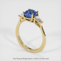 2.15 Ct. Sapphire Ring, 14K Yellow Gold 2