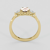 2.05 Ct. Peach Sapphire Ring, 14K Yellow Gold 3