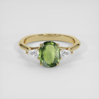 1.95 Ct. Green Sapphire Ring, 14K Yellow Gold 1