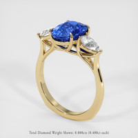 3.37 Ct. Blue Sapphire Ring, 14K Yellow Gold 2