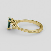 1.65 Ct. Bluish Green Sapphire Ring, 14K Yellow Gold 4
