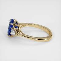 3.10 Ct. Blue Sapphire Ring, 18K Yellow Gold 4