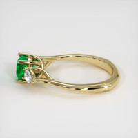 0.94 Ct. Emerald Ring, 18K Yellow Gold 4