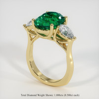 4.54 Ct. Emerald Ring, 18K Yellow Gold 2