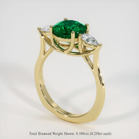 1.71 Ct. Emerald Ring, 18K Yellow Gold 2