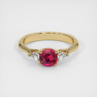 1.06 Ct. Ruby Ring, 18K Yellow Gold 1