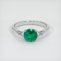 Three Stone Emerald Ring 1.00 Ct., Platinum 950 Preview
