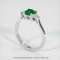 0.61 Ct. Emerald Ring, Platinum 950 2