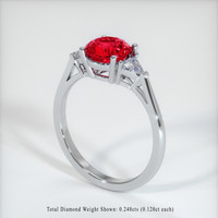 1.22 Ct. Ruby Ring, Platinum 950 2