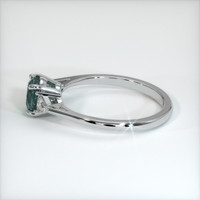 1.71 Ct. Bluish Green Sapphire Ring, Platinum 950 4