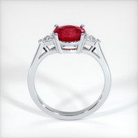 2.76 Ct. Pinkish Red Ruby Ring, 10K White Gold 3