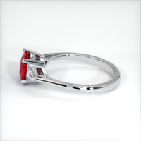 2.76 Ct. Pinkish Red Ruby Ring, 10K White Gold 4