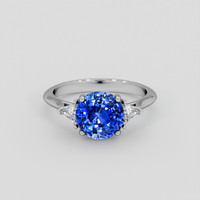 3.09 Ct. Blue Sapphire Ring, 10K White Gold 1